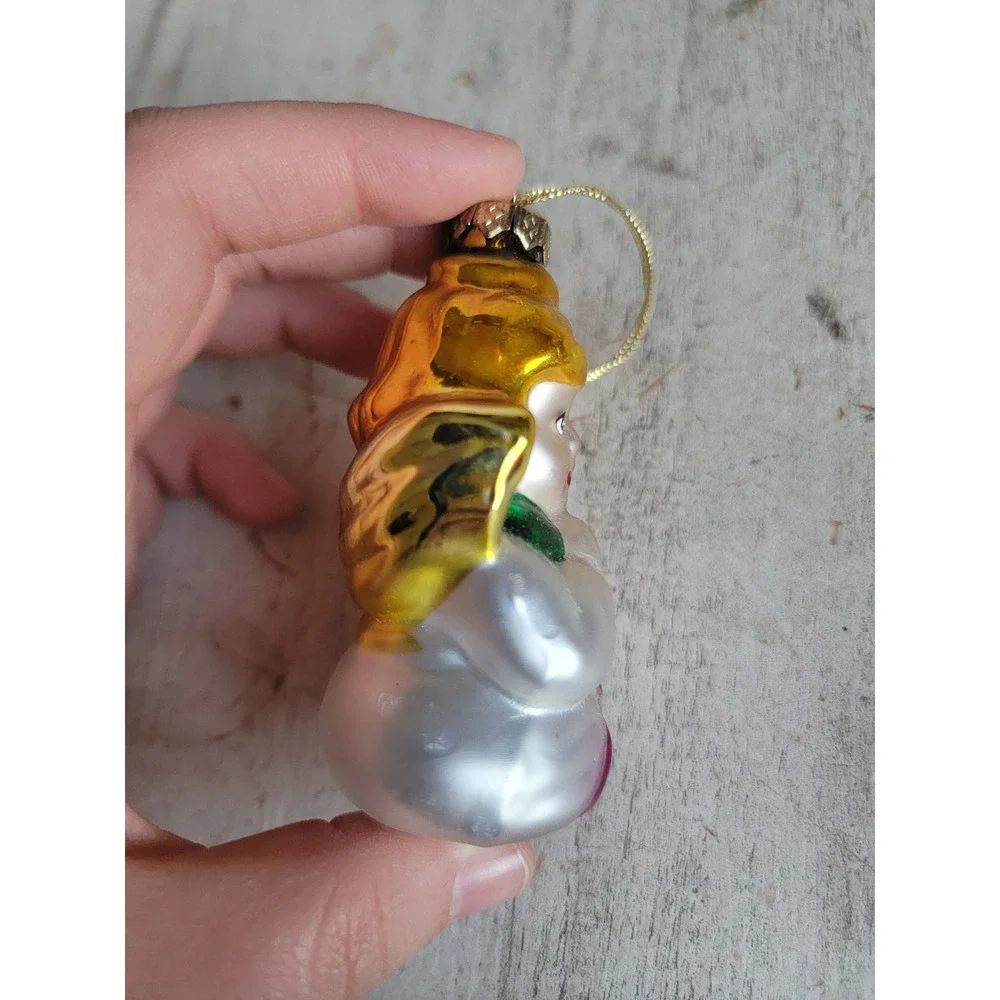 Vintage glass praying Angel‎ girl ornament Xmas religious